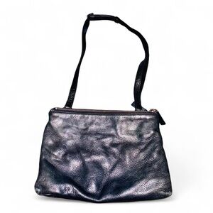 MARGOT Small Black Leather Crossbody Purse